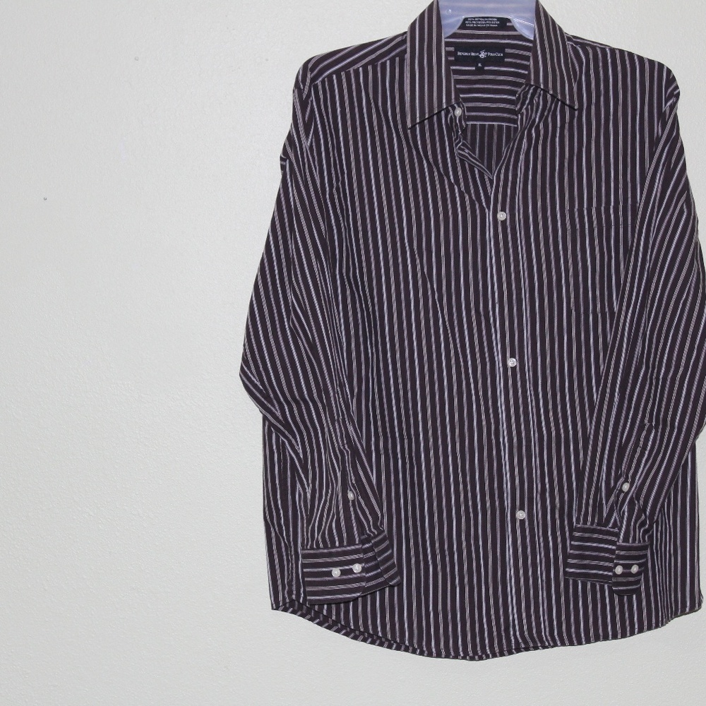 Beverly Hills Polo Club, Long Sleeve Mens Shirt, X